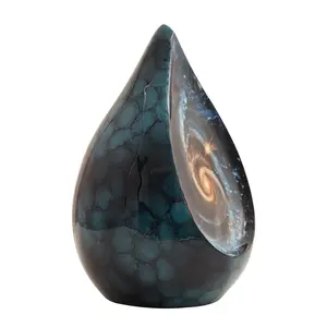 Mid Night Galaxy Tear Drop Urn para cenizas humanas Cremate Urn-Urnas decorativas para cenizas humanas Mujer y hombre - Product Image 4