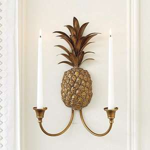 Ananas Forme Métal Bougie Applique Salon Escalier En Laiton Led Bougie Applique Murale Lampe - Product Image 1