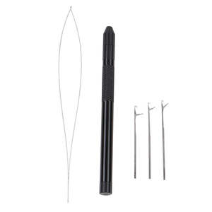 Multi-Function Aluminum Hook <b>Needle</b> and Loop <b>Threader</b> for Hair Extensions - Product Image 1