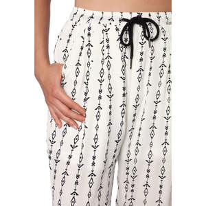 Pantalones Cómodos con Cintura Elástica y Estampado Digital Transpirable con Diseño Geo-Tribal en Contraste para el Tiempo Libre - Product Image 4