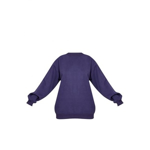 Sudadera de lana de cuello redondo para mujer, aspecto moderno de calle, Top informal cómodo, suministro de fábrica OEM, diseño personalizado, ropa al por mayor - Product Image 2