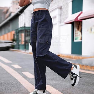 Pantalón de carga suelto estilo exterior con bolsillo duradero costura funcional nuevo estilo pantalón de carga para mujer - Product Image 6