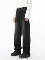 Pantalones vaqueros holgados personalizados para hombre al por mayor, ropa de calle de alta calidad, pantalones vaqueros para invierno con diseño de patrón 3D