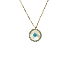 Collier en métal couleur or avec design mauvais œil Pendentifs et breloques à la mode - Product Image 1