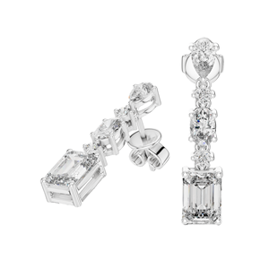 ต่างหูเพชรทรงหยดน้ำ 2.87 กะรัต คุณภาพ VVS-VS-EF CVD  ทอง 18KT, 14KT, 10KT และเงิน 925  ทองชมพู, ทองเหลือง, ทองขาว และมอสซาไนต์ - Product Image 4