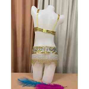 Soutien-gorge floral de haute qualité Beaded Bellydance Traje New Look Performance Wear avec un prix raisonnable - Product Image 2