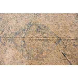 Turkish Rug, 9.6x12.1 ft Oversize Vintage Rug, <b>Brown</b> Blue Striped Rug - Product Image 4