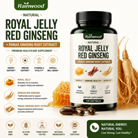 Rainwood Natuurlijke Royal Jelly & Koreaanse Rode Ginseng Gummies - Halal/Kosher Gecertificeerd Immuunondersteunend Gezondheidssupplement