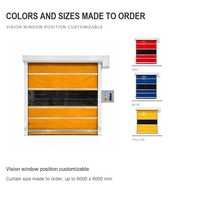 Porte rapide enroulable en PVC 4000x4000mm, automatique à boucle au sol, haute vitesse, pour entrepôt logistique, sur mesure, fabricant