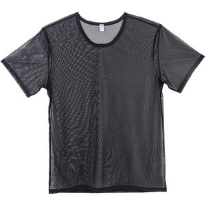 T-shirts en maille tricotée ample de style moderne 100 % polyester personnalisables pour l'entraînement par temps chaud, respirants et légers - Product Image 1