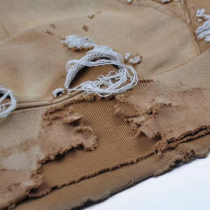 Hot Sale Custom High Quality <b>Washed</b> Vintage Heavyweight Oversized Distressed Hoodie - Product Image 6