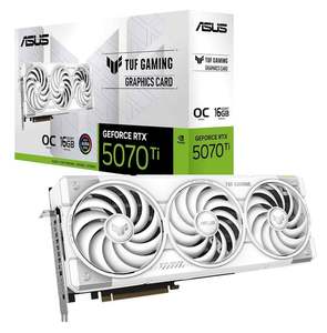 Nueva Tarjeta Gráfica para Juegos iASUS TUF Gaming GeForce RTX 5070 Ti 16GB GDDR7 Edición Blanca OC de Alta Calidad - Product Image 1