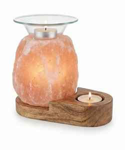 Lampe de sel de l'Himalaya d'aromathérapie, diffuseur d'huiles, chauffe-cire, cristal naturel, veilleuse, décoration d'intérieur, purificateur d'air, vente en gros - Product Image 1
