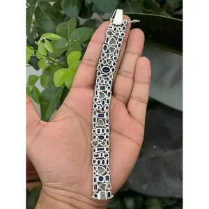 14K Gold Tennis <b>Bracelet</b> 925 Silver Kyanite Blue Topaz Rhodium White Gold Rose Gold Available Diamond Onyx Pearl Religious - Product Image 5