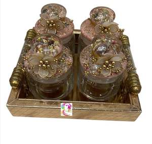 Plateau en résine avec ensemble de bocaux à motif de fruits Vaisselle parfaite pour la décoration de la cuisine et le cadeau Stockage et conteneur de nourriture - Product Image 1