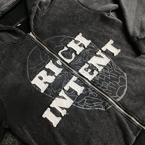 ชุดเสื้อมีฮู้ดผ้าฟลีซสำหรับผู้ชายพิมพ์ลายด้วยกรดซีดๆจากแสงแดดปักด้วยซิปกำมะหยี่แบบเต็มรูปแบบกันลมติดโลโก้ตามสั่ง - Product Image 4