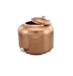 Elégant récipient refroidisseur d'eau en cuivre avec look vintage et propriétés ayurvédiques pour un stockage d'eau naturel et sûr - Product Image 5