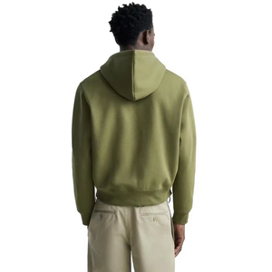 Sweats à capuche personnalisés recadrés zip ups Heavyweight fleece 100_Cotton Hoodie Men Full Zip Up Soild Hoodie For Autumn Winter Process Impex - Product Image 4