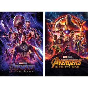 Juego de 2 carteles de estilo moderno de Avengers Infinity War y Endgame, decoración de pared de papel - Product Image 3