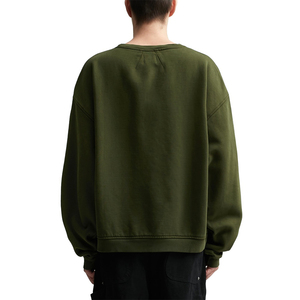 Sudadera con capucha de lana pesada con logotipo personalizado bordado recortado de 240gsm jersey de invierno para hombre y mujer holgado de poliéster/algodón - Product Image 4