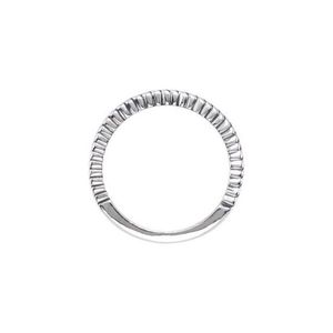 Stuller 14KY Geometric Braided Stackable <b>Statement</b> <b>Ring</b> 18K Rose Gold with Platinum 50939:102P Everyday Wear - Product Image 2