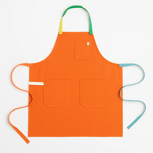 Delantal de Lona Rojo sin Mangas con Múltiples Bolsillos, Resistente al Agua, para Cocina, Uso Diario, Estilo Simple, Tejido - Product Image 6