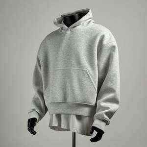 Personnalisé 100% Coton Automne Tricoté Boxy Pull à Capuche Haute Qualité Vierge Oversize Poids Lourd French Terry pour Hommes - Product Image 4