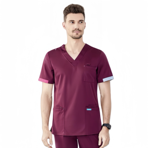 Vente chaude Personnalisable Multicolore Infirmière Uniformes Unisexe Stretch Hôpital Travail Scrubs Chirurgical Gommage Costume En Gros - Product Image 4