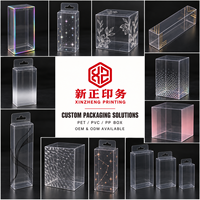 Boîte pliante transparente en PET PVC personnalisée Xinzheng avec fond autobloquant pour l'emballage de gâteaux, cosmétiques, cadeaux et produits de vente au détail