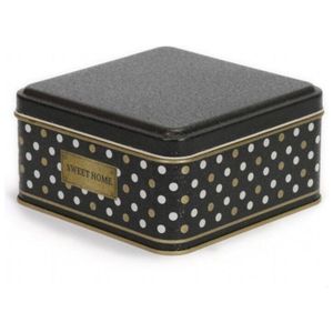 Boîte de rangement carrée noire en métal, point 1.9L 158x158x80mm pour l'organisation et le stockage - Product Image 3