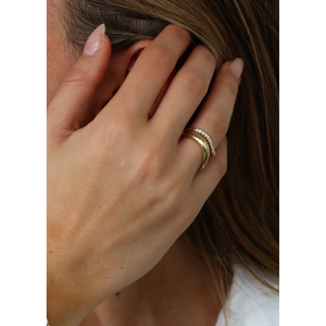 Lana Gold Curved <b>Ring</b> Fashionable Eternity Cluster Watch <b>Ring</b> with Inlay Setting Casual Trendy Style Gift - Product Image 4