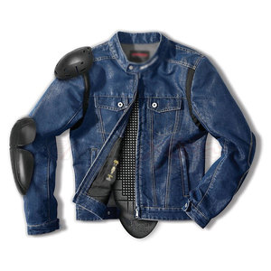 Vente en gros Nouveau design Vestes jeans unis à manches longues en coton pour hommes/Veste jeans de moto pour hommes - Product Image 1