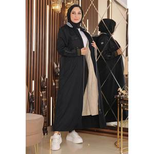 Veste Trench Casual avec poche zippée, manches longues et poches zippées pratiques - Product Image 3