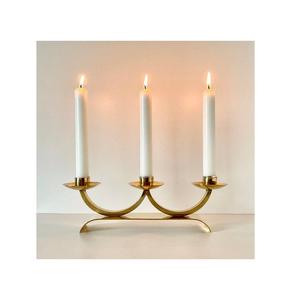 Ensemble élégant de 2 bougeoirs en métal noir et en bois Candélabres de Noël élégants pour la décoration de la maison et de la table - Product Image 5