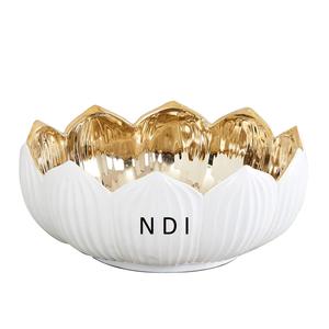 Finition en noyer bol de service à salade de fruits hôtel Restaurant centres de table magnifique Look bol de service de fruits - Product Image 3