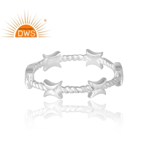 Latest Selling 925 Sterling <b>Silver</b> <b>Band</b> <b>Ring</b> Custom Design Jewelry For Women Gift For Her - Product Image 4