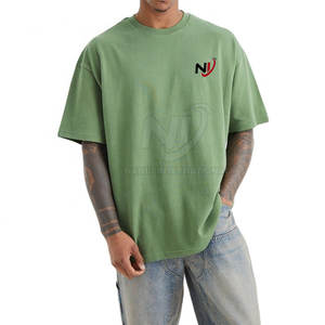 Camiseta de hombro caído de secado rápido para hombre Cómoda 100% algodón Made" - Product Image 1