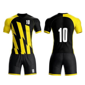 Kits d'uniformes de football personnalisés pour hommes et enfants, ensembles de maillots à manches courtes respirants, service d'approvisionnement OEM, technologie de sublimation - Product Image 1