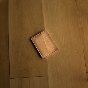 Porte-cartes naturel Tannage végétal Portefeuille Patine Cuir Véritable Petits Hommes Mode Hommes Cadeau LCR-0084 - Product Image 2