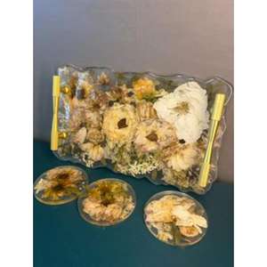 Elegante bandeja de servicio de resina para exhibir artículos decorativos que mejoran la belleza de las mesas de centro y encimeras - Product Image 6