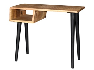 Mesa consola de hierro de madera de mango Industrial duradera, diseño plegable para dormitorio, sala de estar, entrada, Hotel, Hospital, Villa, uso - Product Image 2