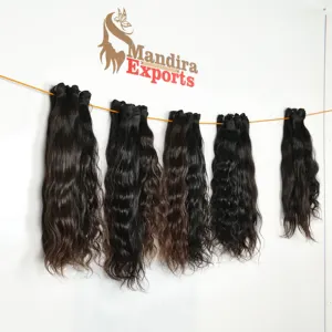 100% Wholesale unprocessed natural vendor pure virgin black bundles straight remy temple raw indian human hair extensions