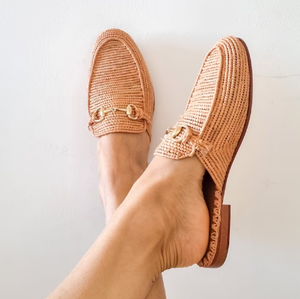Chaussures en raphia, chaussons artisanaux, mules d'été naturelles, chaussures marocaines, ballerines raphia haut de gamme, babouch marocain - Product Image 4