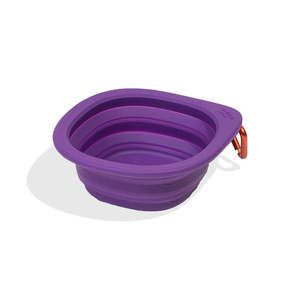 Bol de voyage pliable pour chien Purple Portable Go Bowl Peak, taille XL, capacité 1000 ml, en silicone et acier inoxydable, pour la randonnée - Product Image 2