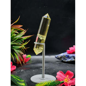 Citrine Vogel à double terminaison avec 12 faces, un symbole puissant d'abondance, de paix et de transformation - Product Image 2
