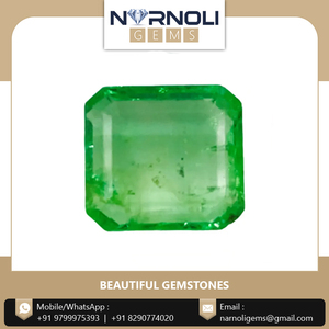 Esmeralda Verde Natural 100% de Corte Octogonal, Gema Suelta, Cristal de Berilo Facetado Precioso de la India para Engastes de Anillos Personalizados - Product Image 3