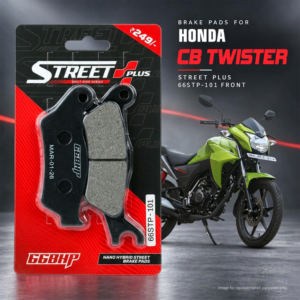ผ้าเบรกสำหรับ Honda CB Twister Street Plus - ประสิทธิภาพสูงรุ่นใหม่ 66BHP - Product Image 1