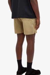 Short décontracté beige uni pour homme avec ceinture élastique et poches latérales Léger respirant et confortable pour l'été - Product Image 3