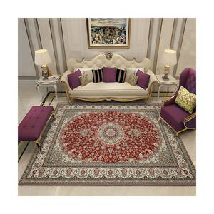 Grand <span class=keywords><strong>tapis</strong></span> de porte persan floral moderne épais tissé en soie de polyester fait à la machine pour la maison salon chambre à coucher - Product Image 3