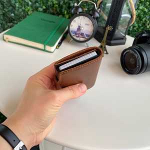 Lisbon - Genuine Leather Mechanism Natural <b>Smart</b> Card Holder <b>Wallet</b> - Product Image 2